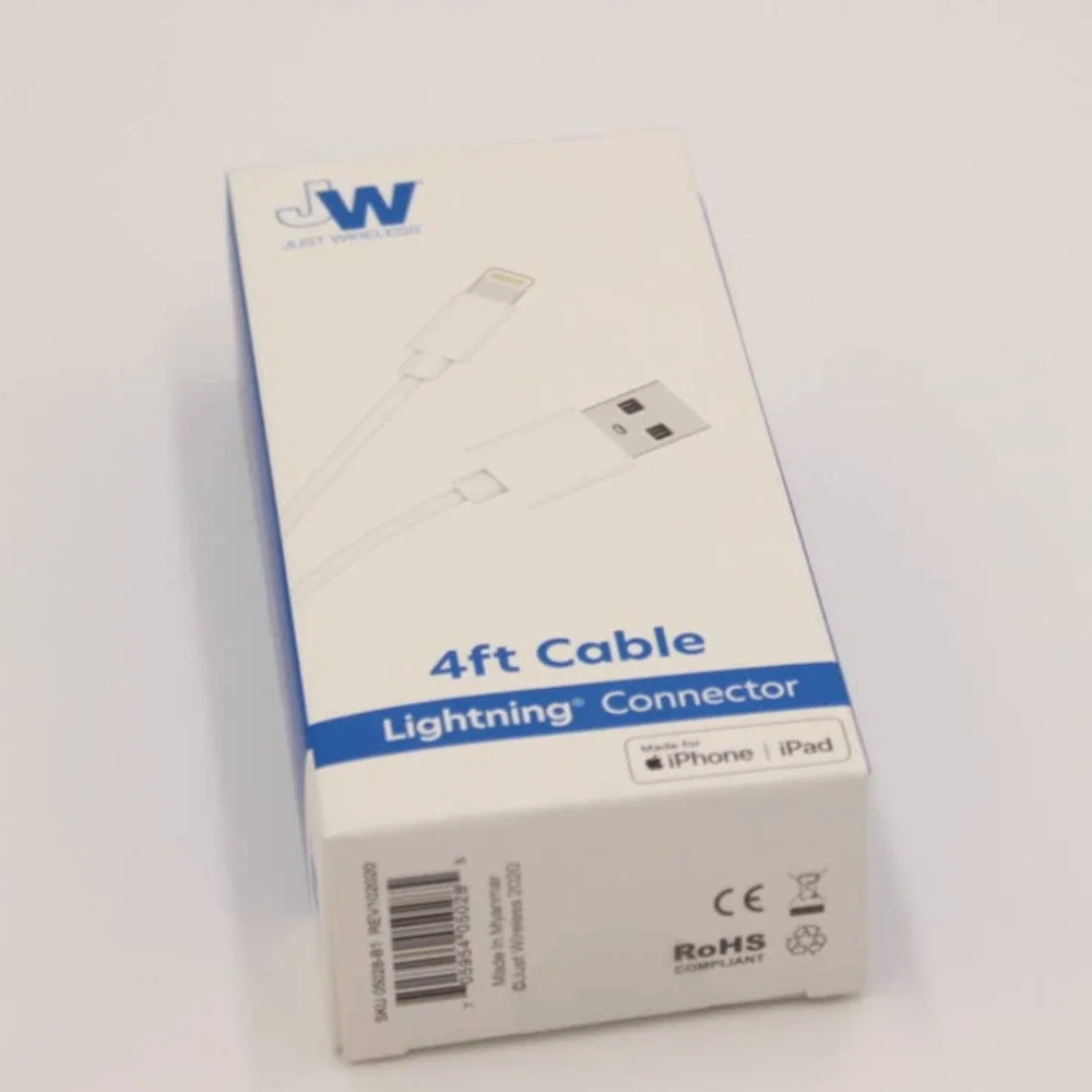 Just Wireless Lightning Cable (4ft) iPhone Charger Cable - Lightning to USB